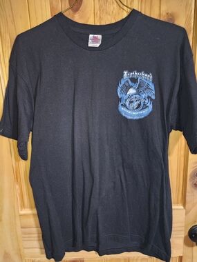 Graphic Tee -USMC  Black with Blue Chest Print